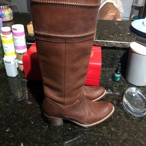 Frye Womens tall boots size 9 brown leather